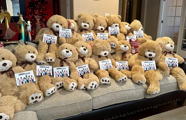 Teddy bears donated to the toy drive